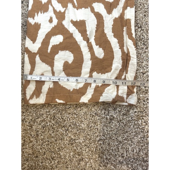 Spring‎ Fun Peach Women's Lightweight Brown & White Print Pants Size XL New - Picture 7 of 8